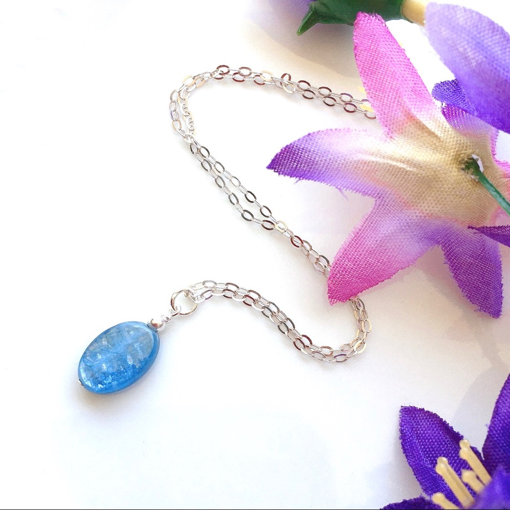 💙 Kyanite on Sterling Silver Chain Necklace